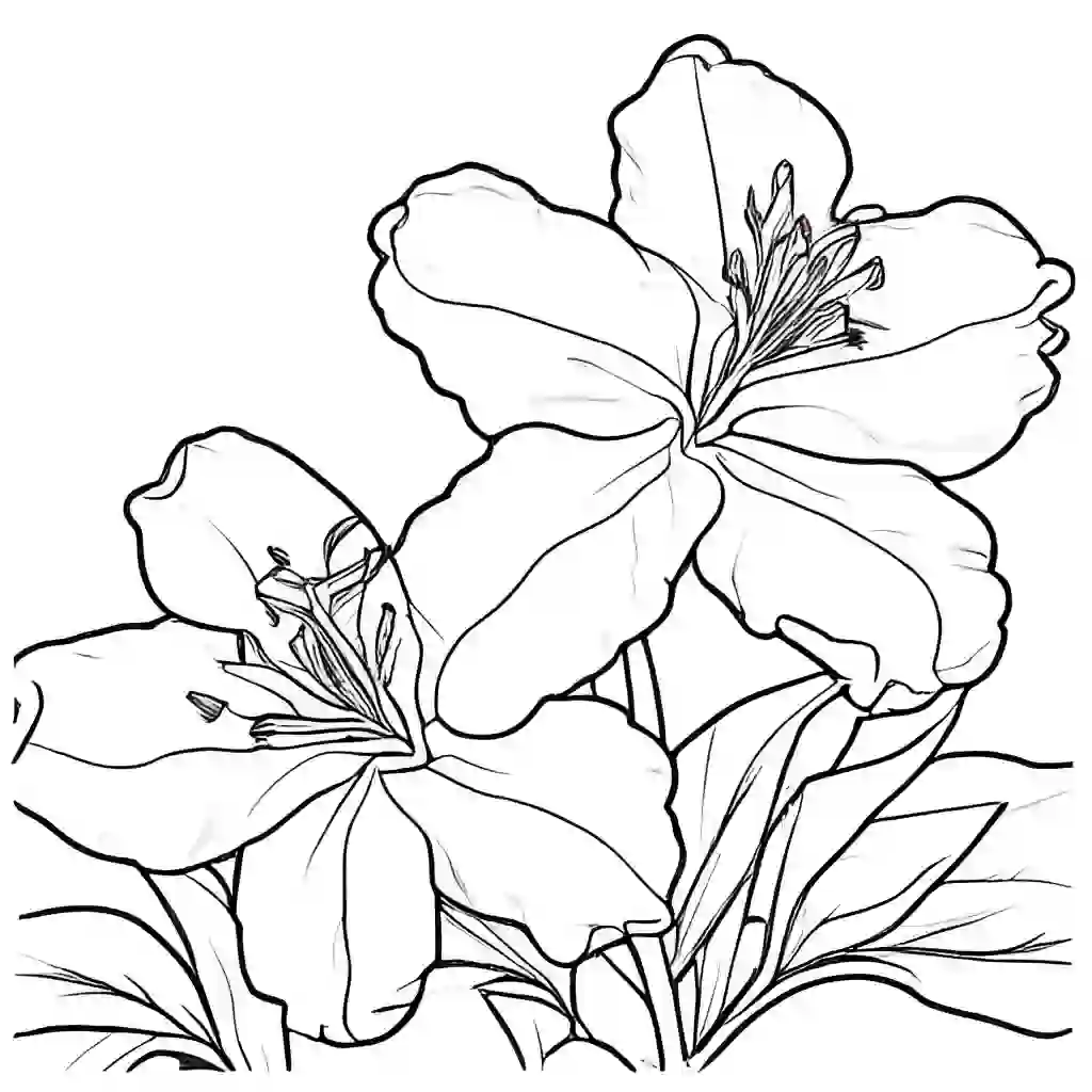 Azaleas coloring pages